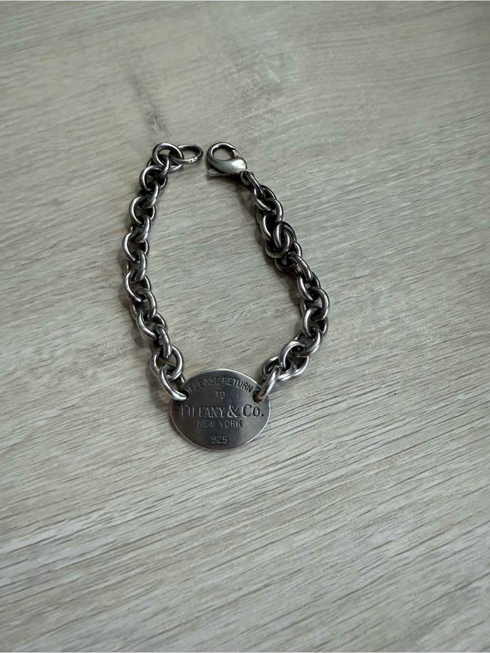Tiffany & Co.  Sterling Silver ID Chain Bracelet - Silver